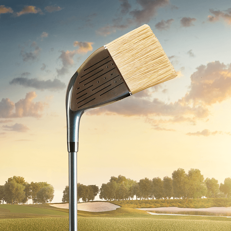 Beim Lieblingsmaler Zander sitzt jeder Schwung – ein „Drive“, der natürlich auch perfekt auf den Sport übertragen werden kann. Deshalb verbreiten wir die starke Botschaft ab sofort auch beim Golf & Country Club Leipzig.